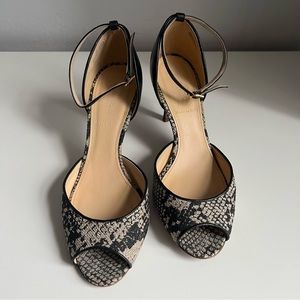 J Crew ankle-strap heels made in Italian